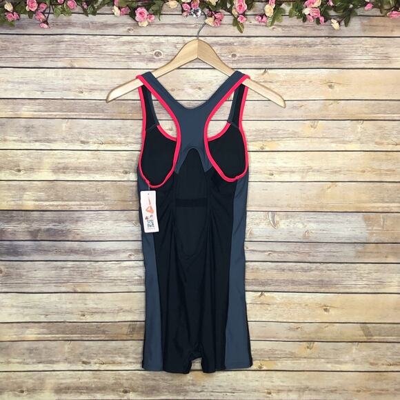 NWT Attraco Pullover Athletic Boyleg Racerback Swimwear - Picture 2 of 7